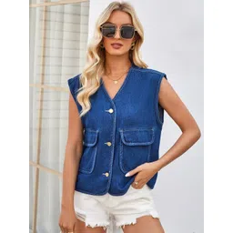 Oh Rare Denim V-Neck T-shirt-picture-13