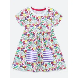 Oh Rare Girls Floral Printed Cotton Fit & Flare Dress-picture-24