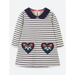 Oh Rare Girls Striped Peter Pan Collar Cotton A-Line Dress-picture-26