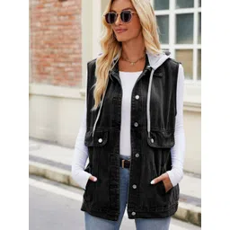 Oh Rare Hooded Colourblocked Denim Jacket-picture-27