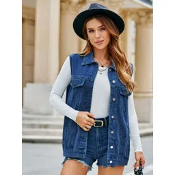 Oh Rare Spread Collar Denim Jacket-picture-37