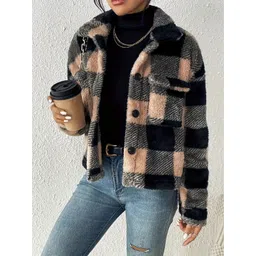 Oh Rare Women Checked fwd Jacket-picture-24