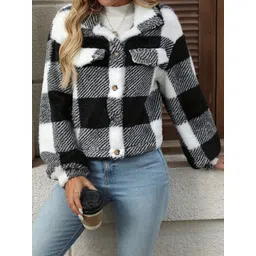 Oh Rare Women Checked Lightweight Puffer Jacket-picture-12