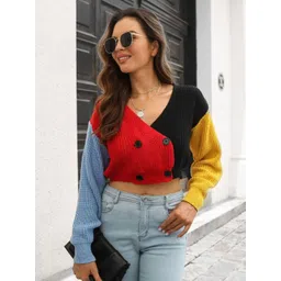 Oh Rare Women Colourblocked Cardigan-picture-12