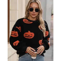 Oh Rare Women Round Neck Graphic Printed Sweatshirt-picture-20