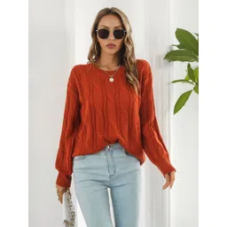 Oh Rare Women Round Neck Pullover Sweater-picture-24