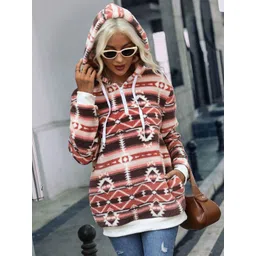 Oh Rare Women Self Design Full Sleeve Hooded Sweater-picture-28