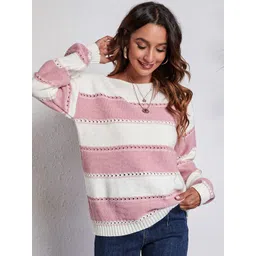 Oh Rare Women Striped Pullover-picture-27