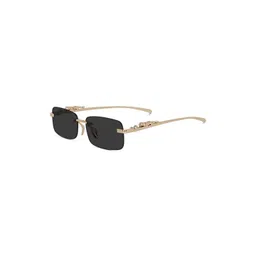 OHGORY Unisex Black Lens & Gold-Toned Rectangle Sunglasses with-picture-20