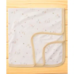 OHMS Interlock Knit Towel with Jungle Theme Print L 78 X B 69 cm - Cream-picture-18