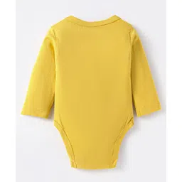 OHMS Single Jersey Knit Full Sleeves Onesies With Unicorn & Forest Print Pack of 3 - Green Yellow & White image 3