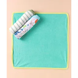 OHMS Terry Knit Towel & Wrappers with Stripes & Animal Print L 41 x B 39 cm Pack of 3 - Multicolor-picture-20