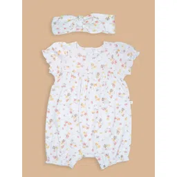 Ohmybebe Infant Girls Printed Pure Organic Cotton Romper-picture-15