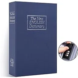 Ohuhu Book Safe with Combination Lock Dictionary Diversion Book Safe Portable Safe Box Great for storing Money Jewelry and Passport (Blue)-picture-20