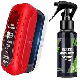 Oil Film Cleaning Brush & Car Glass Cleaner Anti Fog Spray | Windshield Defogger & Stain Remover & Exterior | Anti-Mist Oil Stain Remover for Car Windows Glass Anti-Fog Spray-picture-39