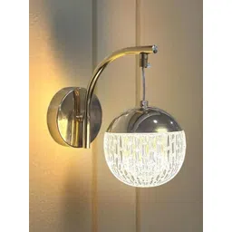 OJIT LIGHT DECORATION Gold-Toned & Gold-Toned Textured Metal Contemporary Spherical Shaped Wall Lamp-picture-13
