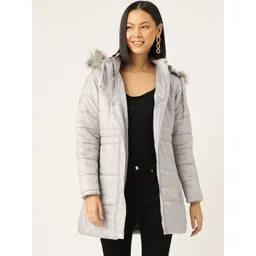 Okane Faux Fur Trims Detailed Detachable Hood Longline Padded Jacket-picture-15