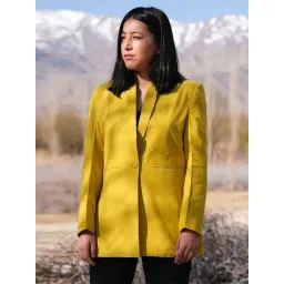 Okhai Dry Laburnum Yellow Pure Cotton Blazer-picture-44