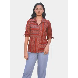 Okhai Maroon Printed Shirt-picture-15