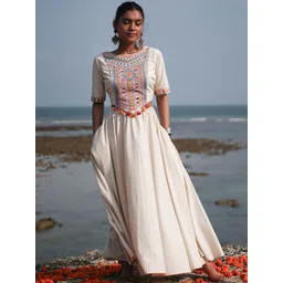 OKHAI Pure Cotton Flared Maxi Skirts-picture-13