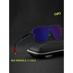 OKNO Airrage Blue UV Protection Rectangular Unisex Sunglasses-picture-41