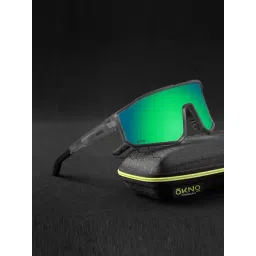 OKNO Ravens Green UV Protection Rectangular Unisex Sunglasses-image-8