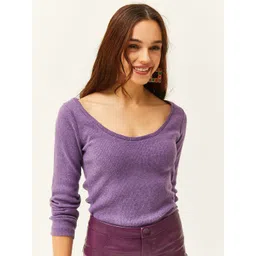 Olalook women solid scoop neck Cotton Top-picture-34