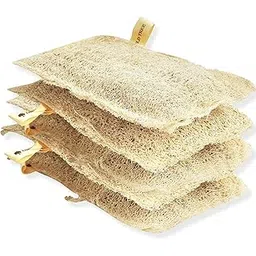 Old Tree Rectangular Body Scrubber (Pack of 4) for Men and Women - Natural Loofah Sponge for Bathing - Biodegradable and Eco-Friendly Natural Scrubber Gentle on the skin | Skin Friendly | Bathroom Accessories-picture-24