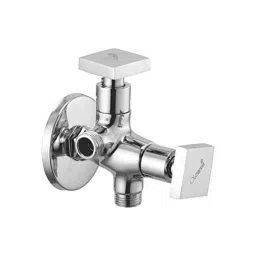 Oleanna MY-15A2IN1AV Melody Brass Silver Chrome Finish 2 in 1 Angle Valve with Wall Flange-picture-46