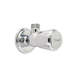 Oleanna OBFCR02 Brass Silver Chrome Finish Angle Cock with Wall Flange-picture-43