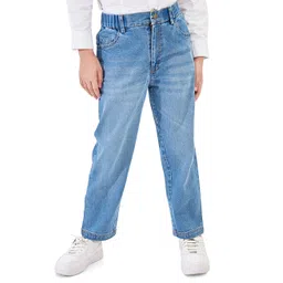 Olele Cotton Denim Regular Fit Stretchable Mild Washed Jeans - Blue-picture-20