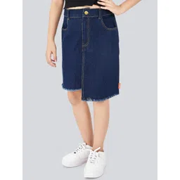 Olele Girls Denim Straight Skirt-picture-56