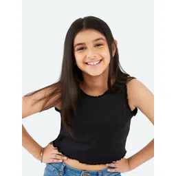 Olele Sleeveless Ribbed Cotton Crop Top-picture-23