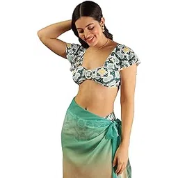 olive beach Women Swimwear Bikini with Coverup- Floral Printed Two-Piece Set Bikini with Sarong| Sweetheart Neck | Stylish & Comfortable Three-Piece Swimsuit | Fashionable Beach wear-picture-14