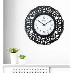 Allanton Black & White Black Engineered Wood Wall Clock-image-40