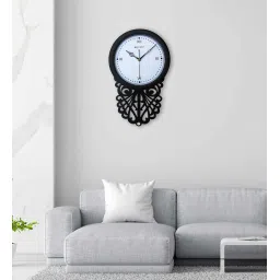 olive tree Electa White & Black Engineered Wood Wall Clock image 2