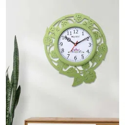 Kilda Green & White Green Engineered Wood Wall Clock-image-43