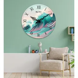 olive tree Aesthetic Multicolour Engineered Wood Wall Clock-picture-32