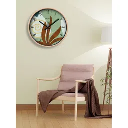 OLIVE TREE Beige & Brown Printed Contemporary Wall Clock-picture-37