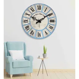 olive tree Benoit Blue Engineered Wood Wall Clock-picture-37