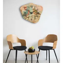 olive tree Birds 14.5 Inches Geometric Wooden Clock-picture-14