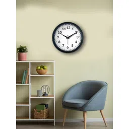 OLIVE TREE Black & Black Contemporary Wall Clock-picture-26