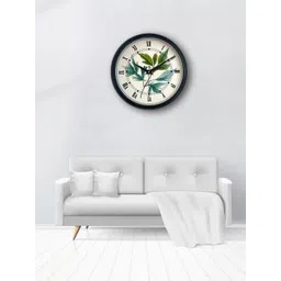 OLIVE TREE Black & Black Printed Contemporary Wall Clock-picture-38