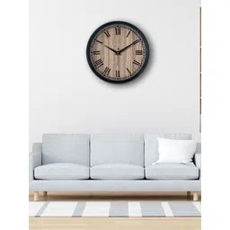 OLIVE TREE Black & Black Textured Wall Clock-picture-24