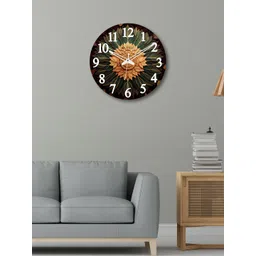 OLIVE TREE Black & Brown Printed Contemporary Wall Clock-picture-35