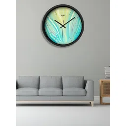 OLIVE TREE Black & Green Printed Contemporary Wall Clock-picture-24