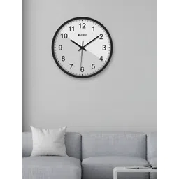 OLIVE TREE Black & Grey Printed Round Shaped Contemporary Analogue Wall Clock-picture-23