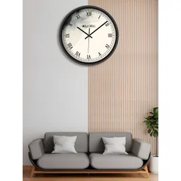 OLIVE TREE Black & Off White Printed Contemporary Wall Clock-picture-35