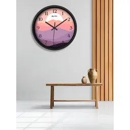 OLIVE TREE Black & Pink Printed Contemporary Wall Clock-picture-13
