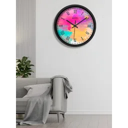OLIVE TREE Black & Pink Printed Contemporary Wall Clock-picture-31